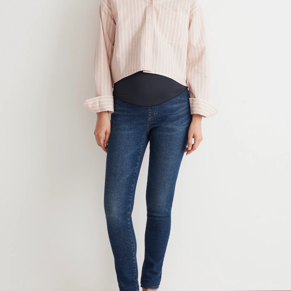 Madewell Over the Belly Skinny 10” Maternity Jeans